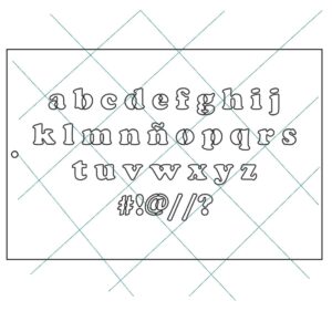 Stencil 20x30cms Multiarte 004 Abecedario