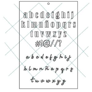 Stencil 20x30cms Multiarte 005 Abecedario