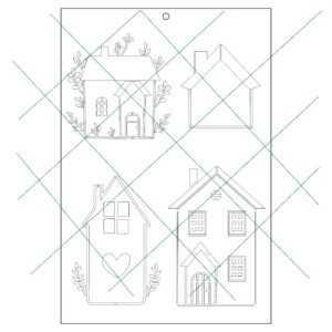 Stencil 20x30cms Multiarte 006 Casitas