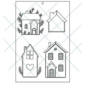 Stencil 20x30cms Multiarte 006 Casitas
