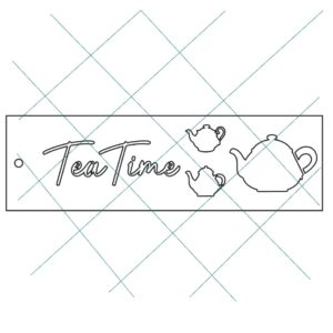 Stencil 6 x 20cms Multiarte 007 Tea Time Teteras