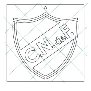 Stencil 15x15cms Multiarte 007 Escudo Nacional