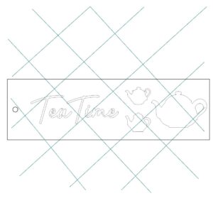 Stencil 6 x 20cms Multiarte 007 Tea Time Teteras