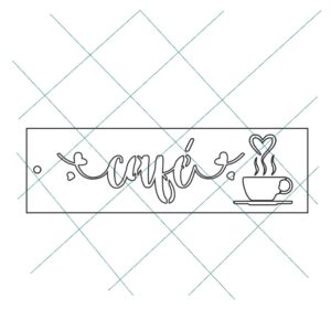 Stencil 6 x 20cms Multiarte 008 Café