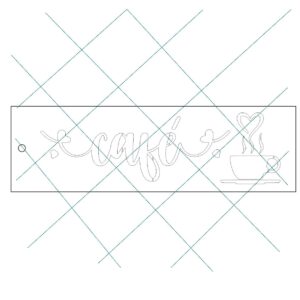 Stencil 6 x 20cms Multiarte 008 Café