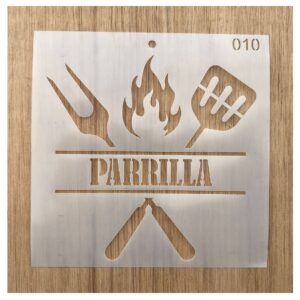 Stencil 15x15cms Multiarte 010 Parrilla