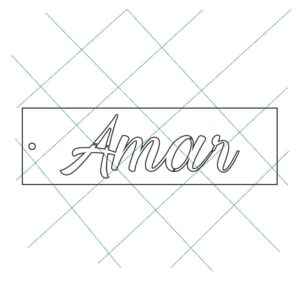 Stencil 6 x 20cms Multiarte 012 Amar