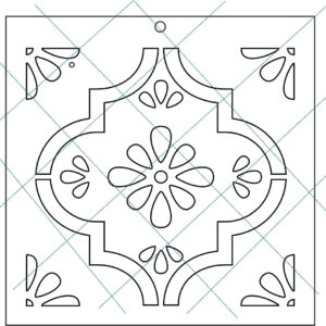 Stencil 15x15cms Multiarte 012 Azulejo