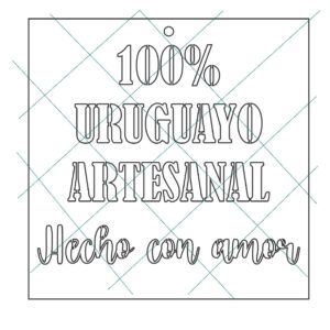 Stencil 15x15cms Multiarte 018 Hecho con amor