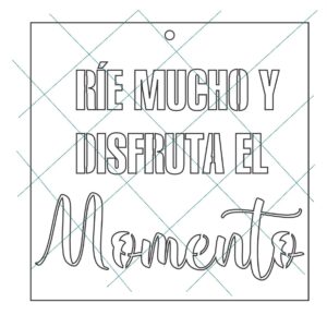 Stencil 15x15cms Multiarte 020 Disfruta el momento