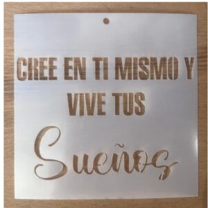 Stencil 15x15cms Multiarte 021 Vive tus sueños
