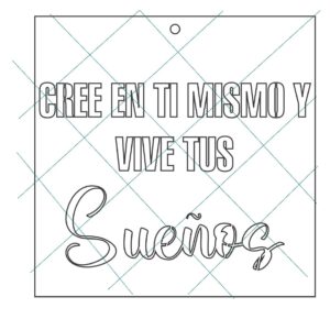 Stencil 15x15cms Multiarte 021 Vive tus sueños