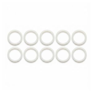 Pack de 10 argollas plasticas Beige 1.5cms interior 2.2cms exterior