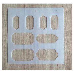 Stencil 20x20cms Multiarte 001 Etiquetas