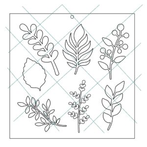Stencil 20x20cms Multiarte 004 Hojas