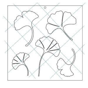 Stencil 20x20cms Multiarte 005 Ginkgo Biloba