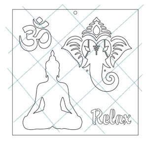 Stencil 20x20cms Multiarte 008 Buda Relax