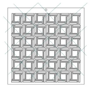 Stencil 20x20cms Multiarte 009 Patron mimbre