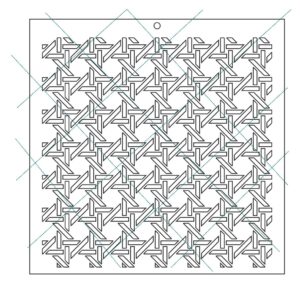 Stencil 20x20cms Multiarte 011 Patron mimbre
