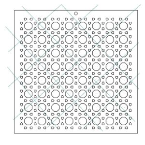 Stencil 20x20cms Multiarte 014 Patron mimbre