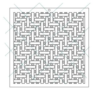 Stencil 20x20cms Multiarte 015 Patron mimbre