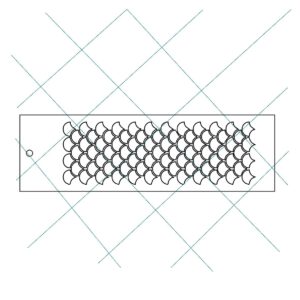 Stencil 6 x 20cms Multiarte 015 Escama pez