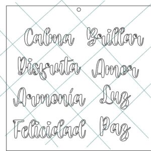 Stencil 20x20cms Multiarte 017 Palabras