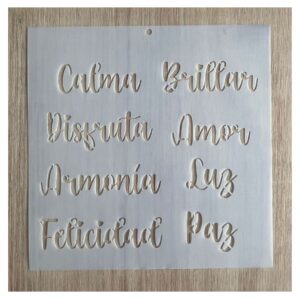 Stencil 20x20cms Multiarte 017 Palabras