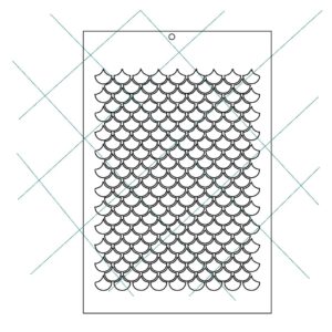 Stencil 20x30cms Multiarte 018 Escama Pez