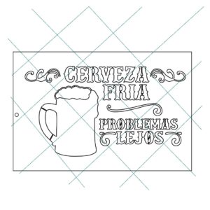 Stencil 20x30cms Multiarte 019 Cerveza