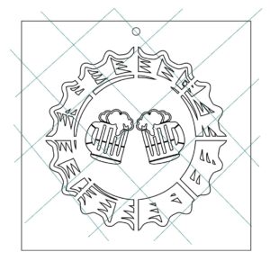 Stencil 15x15cms Multiarte 024 Cerveza