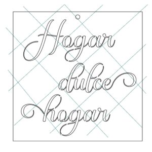 Stencil 15x15cms Multiarte 027 Hogar Dulce Hogar