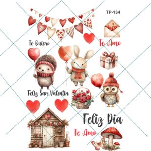 Transfer color - 20x25cms TP-SAN VALENTIN