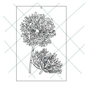 Stencil 15x20cms Multiarte 002 Agaphantus