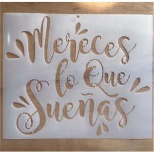 Stencil 20x20cms Multiarte 031 Mereces lo que sueñas