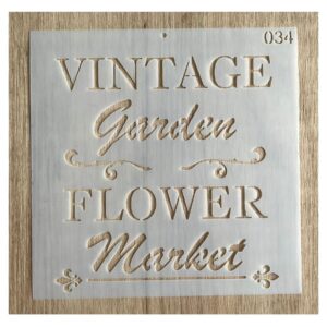 Stencil 20x20cms Multiarte 034 Vintage Garden Flower Market
