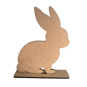 Conejo en MDF 3mm con base 15 cms de alto