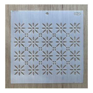 Stencil 15x15cms Multiarte 029 Fondo Flores