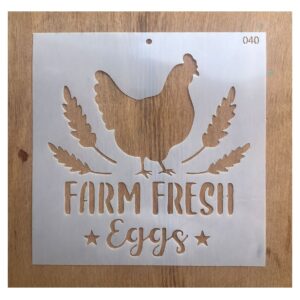 Stencil 20x20cms Multiarte 040 Eggs Farm Fresh