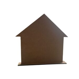Casita de MDF con base 10cms de alto x 10cms de ancho
