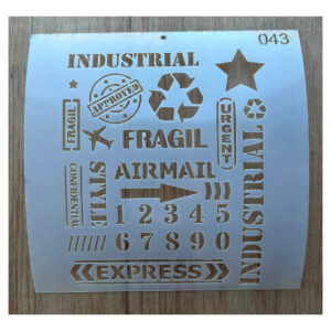 Stencil 20x20cms Multiarte 043 Industrial