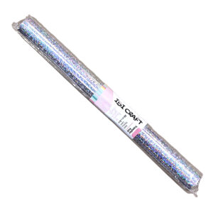 Rollo Papel Foil 5mts x 32 cms Plateado Glitter Ibi Craft