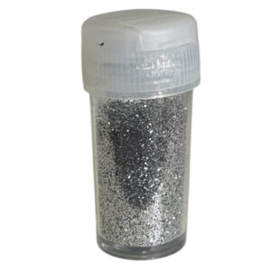 Glitter Plateado 3grs Con Tapa Dosificadora
