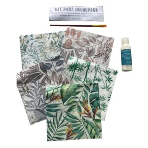 Kit de servilletas para decoupage Modelo Hojas