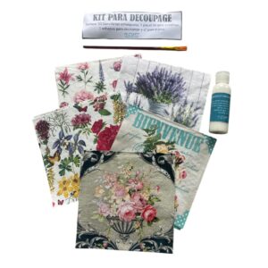 Kit de servilletas para decoupage Modelo Flores