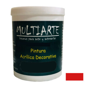 Pintura acrílica al agua Rojo Cadmio 1 litro Multiarte