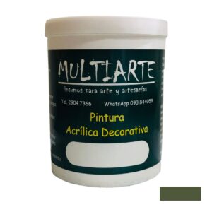 Pintura acrílica al agua Verde Bosque 1 litro Multiarte