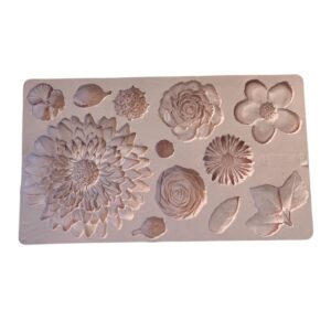 Molde de Silicona Flores y Hojas variadas 045