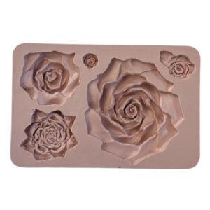 Molde de Silicona Rosas de distintos tamaños 080