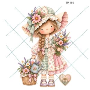Transfer color - 20x25cms Multiarte Nena Flores TP-180